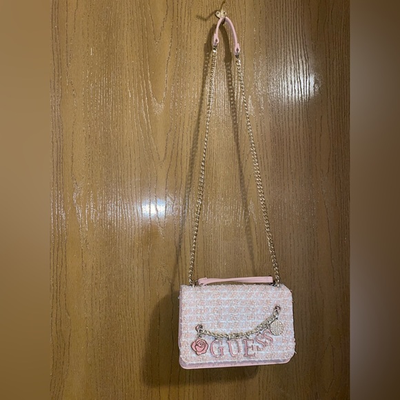 Pink Tweed Guess Crossbody - Picture 1 of 5